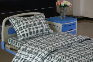 F7 Cotton Hospital Bed Linen Green-white Check